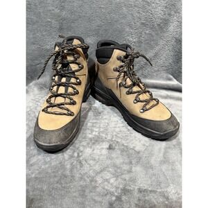 Lowa Boots Mens Size 8.5 Brown Waterproof Ankle Hiking Camping Vibram